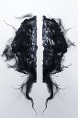 Fototapeta premium A visual metaphor of brain waves during REM sleep, isolated on a white background 