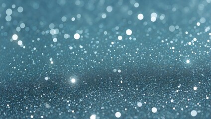 A macro shot of a blue glitter surface, capturing its intricate sparkling texture and shimmering lights, perfect for festive and decorative use.