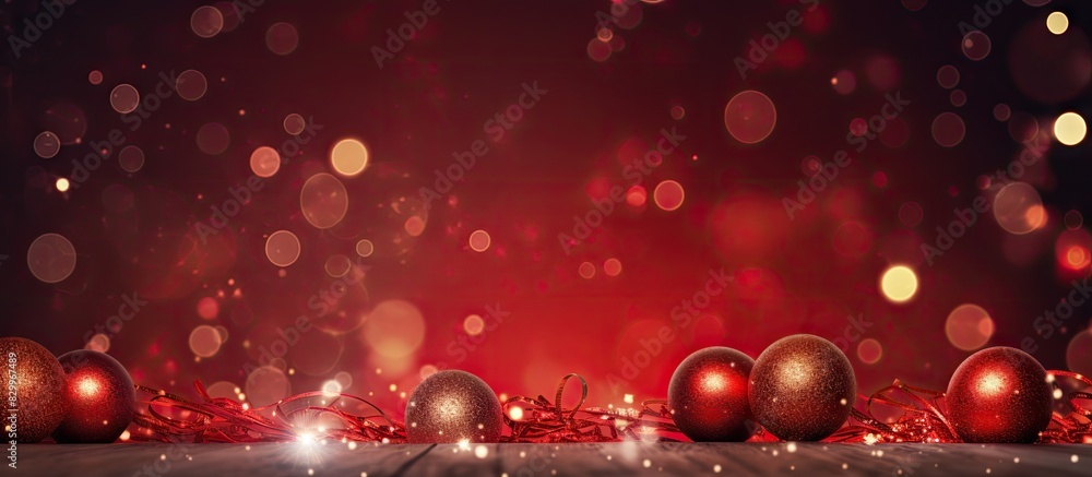 Poster copy space image with a festive and illuminated backdrop perfect for christmas or new year celebrati