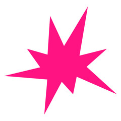 pink comic starburst design element. vector