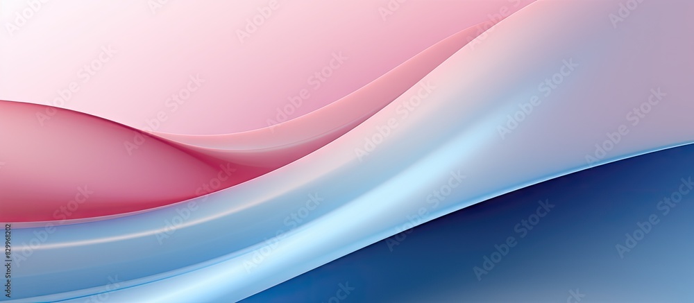 Poster pastel pink and blue abstract geometric shape on a paper background with copy space image