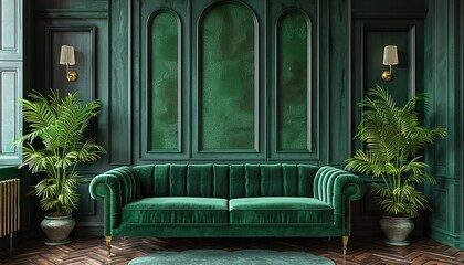 dark tones with green sof UHD Wallpapar