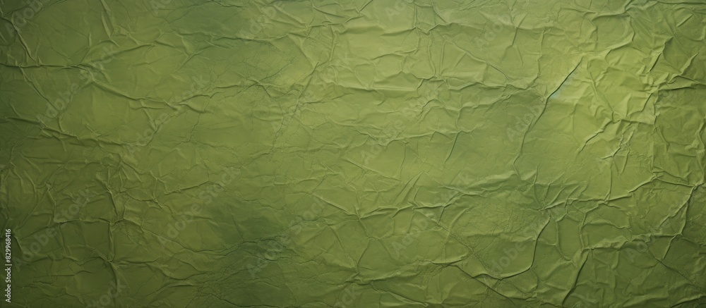 Poster An olive patterned grunge texture with a green crumpled paper appearance suitable as a blank sheet wallpaper with copy space image