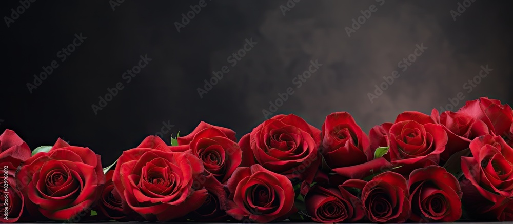 Poster A captivating image of red roses with ample copy space