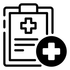 Obraz premium Medical Report Line Icon Symbol