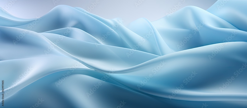 Poster The background of the fabric displays a soft blurry light blue pattern providing ample copy space for images