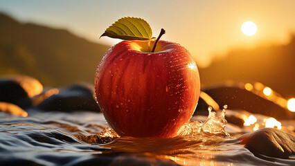 apple on the water