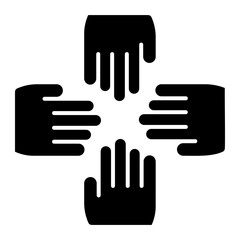 Obraz premium team glyph icon