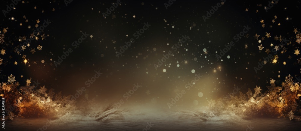 Poster a christmas themed background with dim lighting against a dark backdrop ideal for adding text perfec