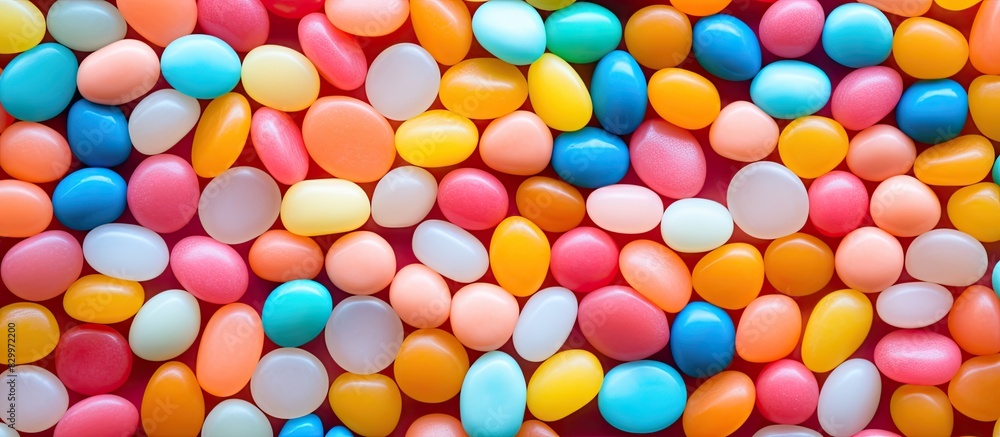 Poster A background image featuring a colorful candy pattern with ample space for adding text or images