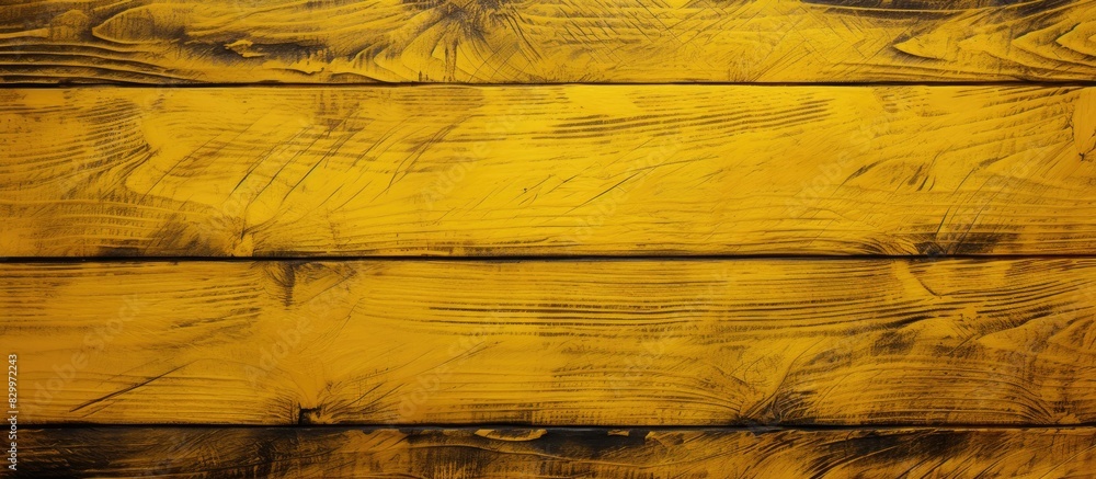 Aufkleber a copy space image of a patterned texture background with a yellow wooden wall