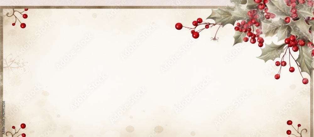 Poster a festive border design for a retro christmas card with space for images. with copy space image. pla
