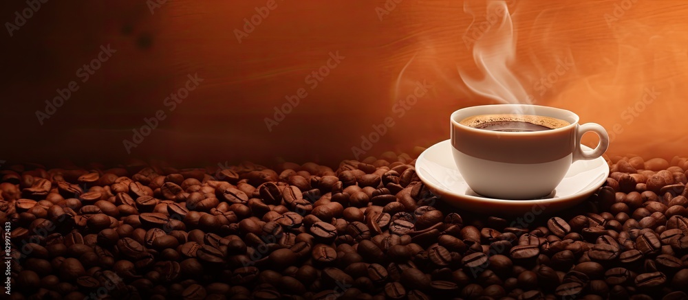 Poster background of coffee with copy space image