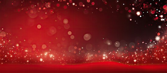 A festive backdrop featuring a vibrant red color perfect for Christmas with ample free space for placing images or text