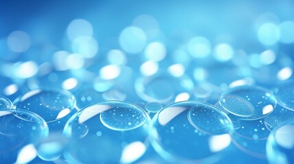 defocused soap bubble drops aquatic blue abstract celebration.