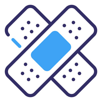 recommend clip art: Medical Plaster Band Aid Line Icon Symbol