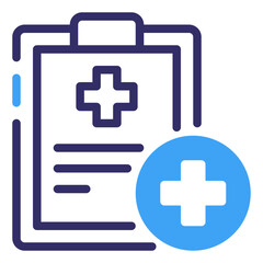 Medical Report Line Icon Symbol