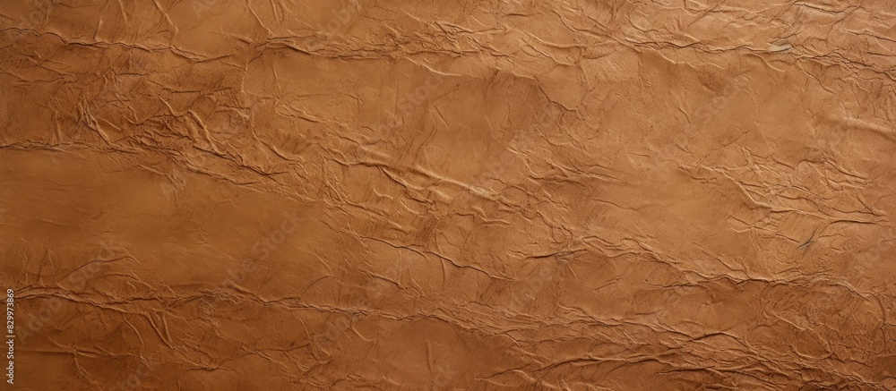 Poster Closeup of the texture of an old dark brown paper resembling a dense cardboard structure The background is a copy space image 148 characters