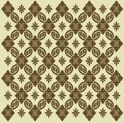 Thai Art Floral seamless  repeat pattern. colorful background pattern decoration for printing, flyers, poster, web, banner, brochures, and card, and all print concept vector illustration..