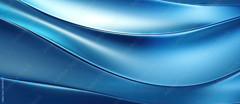 Poster blue aluminum texture creates an abstract background with plenty of room for copy space image