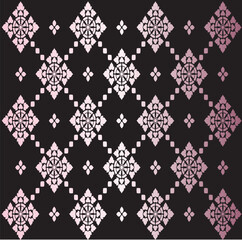 Thai Art Floral seamless  repeat pattern. colorful background pattern decoration for printing, flyers, poster, web, banner, brochures, and card, and all print concept vector illustration..