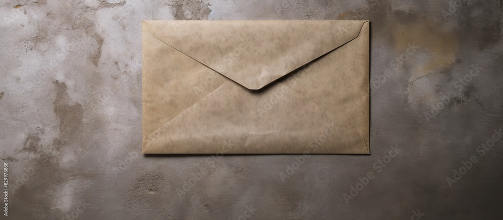 Poster There is a copy space image of a mail envelope set against a concrete background