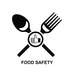 Food safety icon isolated on background vector illustration.