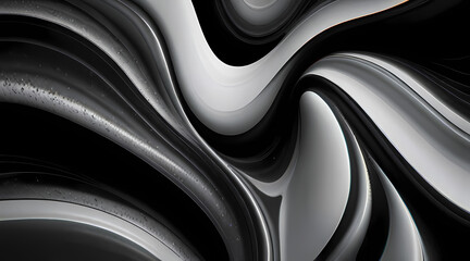 Fluid abstract background with a monochrome palette