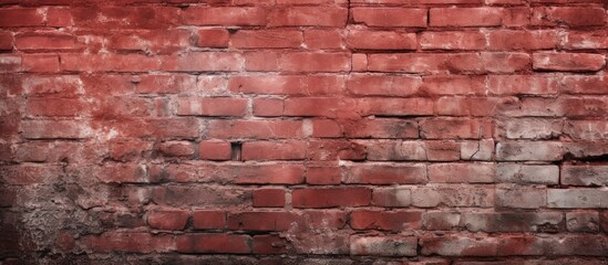 Fototapeta premium A brick wall with a grunge red background perfect for a copy space image