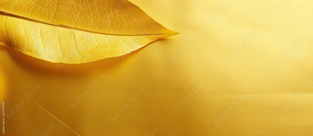 Poster a background image with a shiny yellow leaf gold foil texture provides a perfect copy space for your