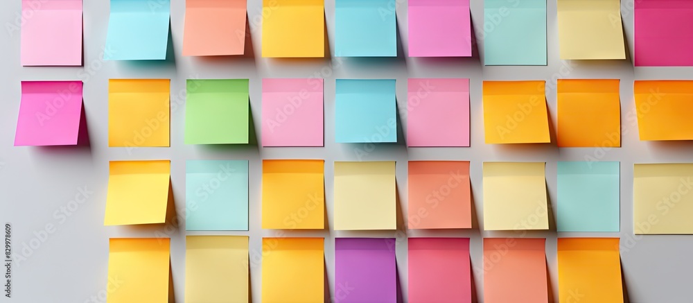 Aufkleber Colorful sticky notes with blank space for writing or doodling Copy space image