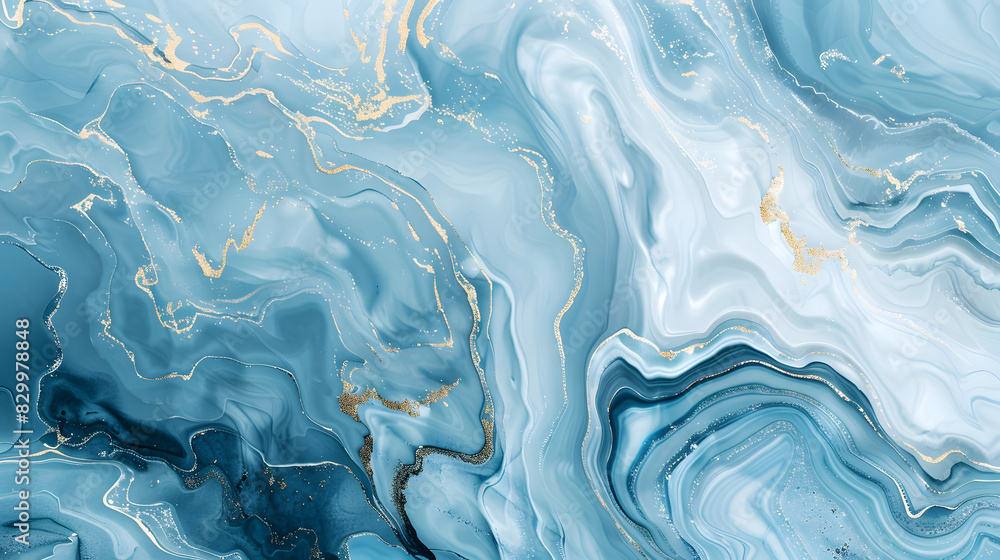 Poster marble ink colorful. blue marble pattern texture abstract background. can be used for background. ge