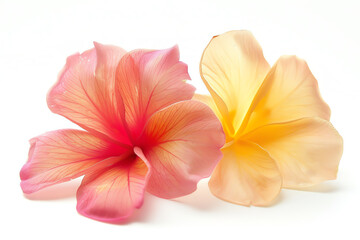 Fototapeta premium Allamanda, petals, isolated on white background