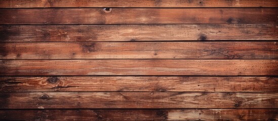 Fototapeta premium A close up copy space image of an old wooden board wall showcasing its textured surface in a vintage background