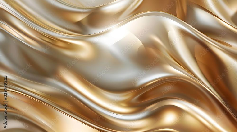 Poster metallic abstract wavy liquid background layout design tech innovation. generative ai.