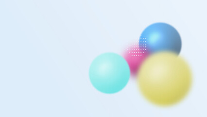 Glass morphism background with colorful floating circles. Beautiful and elegant background