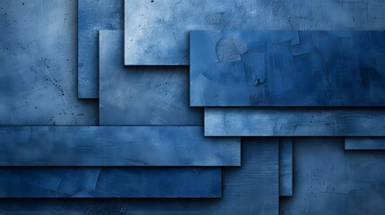 modern abstract blue background design with layers of textured. Generative AI.