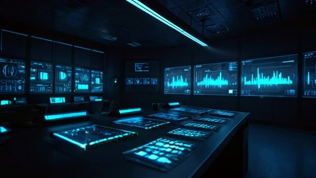 lock control panel of nuclear power plant operates on a backup power supply during an accident simulation.