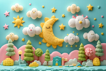 Obraz premium Cute kids room design