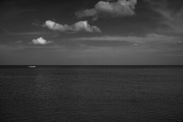 A boat in the middle of the ocean