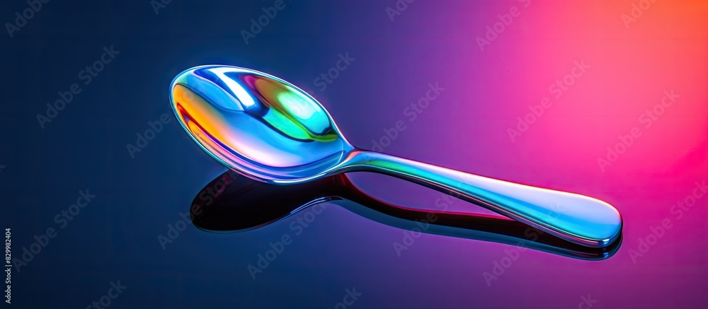 Aufkleber there is a copy space image available on a bright background featuring a plastic spoon and fork whic