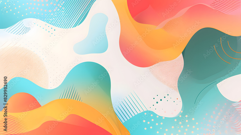 Poster modern colourful abstract background wallpaper with dynamic textured geometric elements - modern col