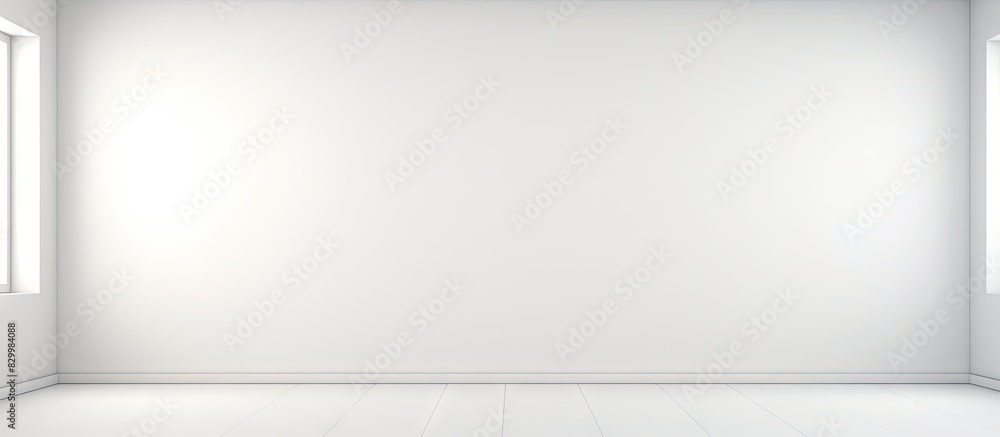 Poster copy space image of a blank white wall as a background