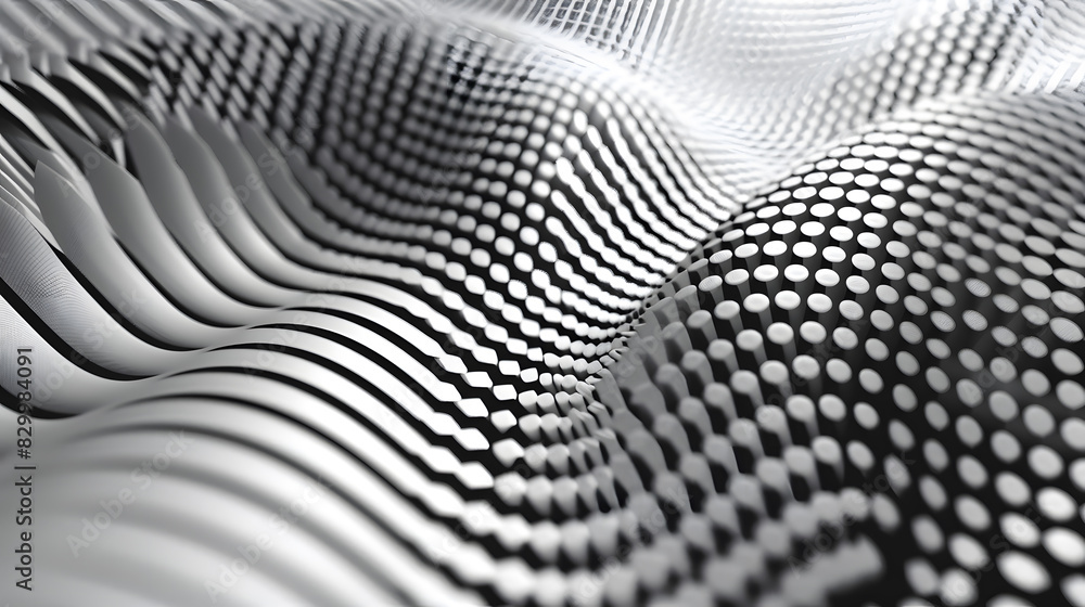 Poster monochrome printing raster, abstract vector halftone background. generative ai.