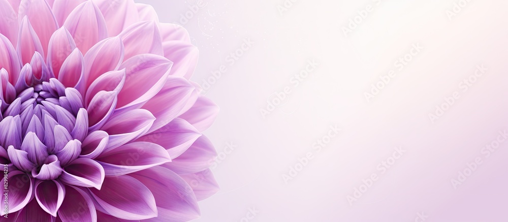 Aufkleber the background of the template features a dahlia flower in purple and white surrounded by a square b
