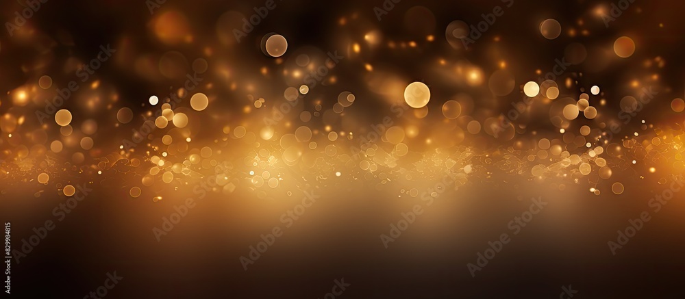 Aufkleber A copy space image featuring yellow lights creating a blurred effect on a brown background is available for adding text