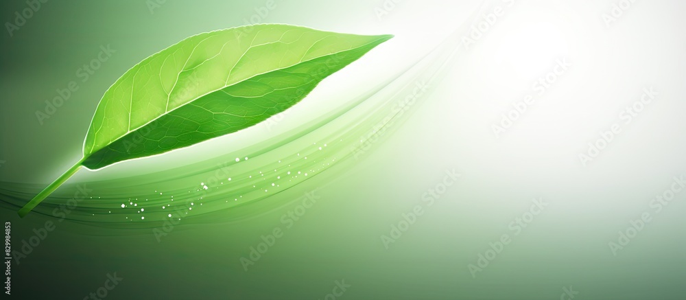 Poster green abstract arrow on a copy space image showcasing a natural design that represents the concept o
