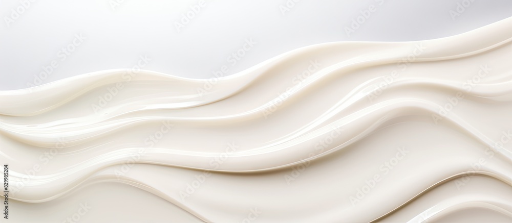 Aufkleber a close up image of a cream moisturizer with a wavy texture is showcased on a white background offer