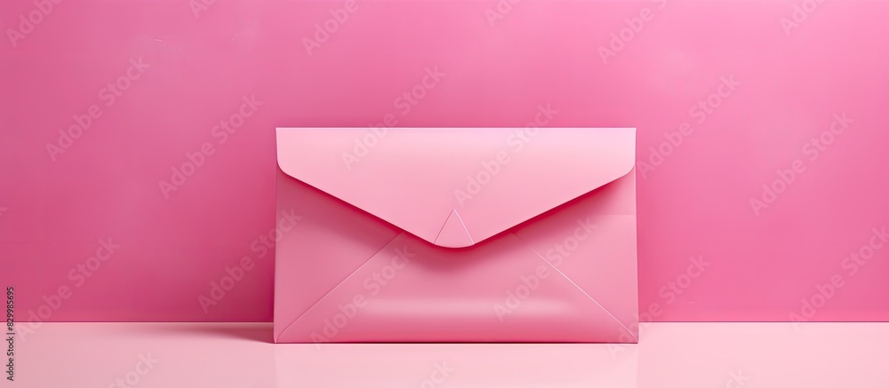 Aufkleber A copy space image displaying a pink envelope against a backdrop of white