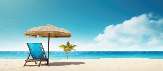 Obraz premium A concept for a summer vacation holiday with a copy space image framed in